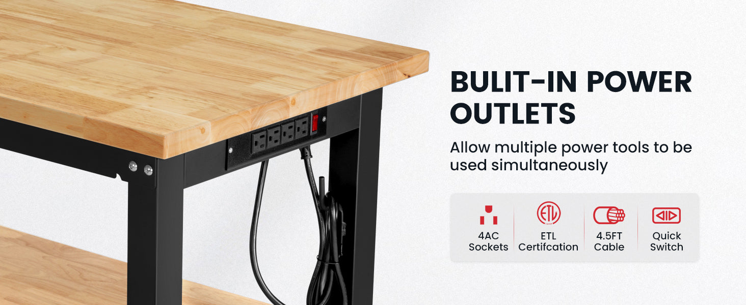 wb0101-plus-workbench-48-in-table-2-tier-with-pegboard-outlets-etl-power-outlets