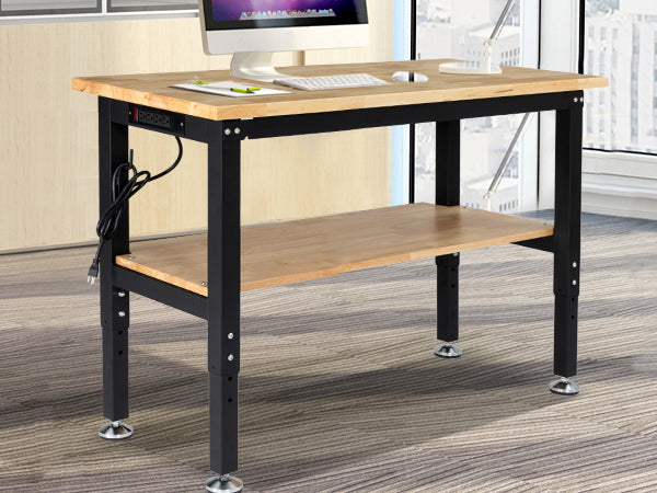 wb0101-plus-workbench-48-in-table-2-tier-with-pegboard-outlets-office-table