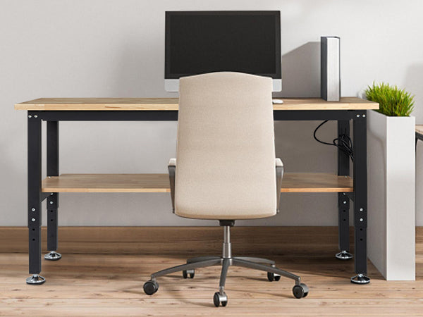 wb0102-plus-workbench-60-in-table-2-tier-with-pegboard-outlets-office-table