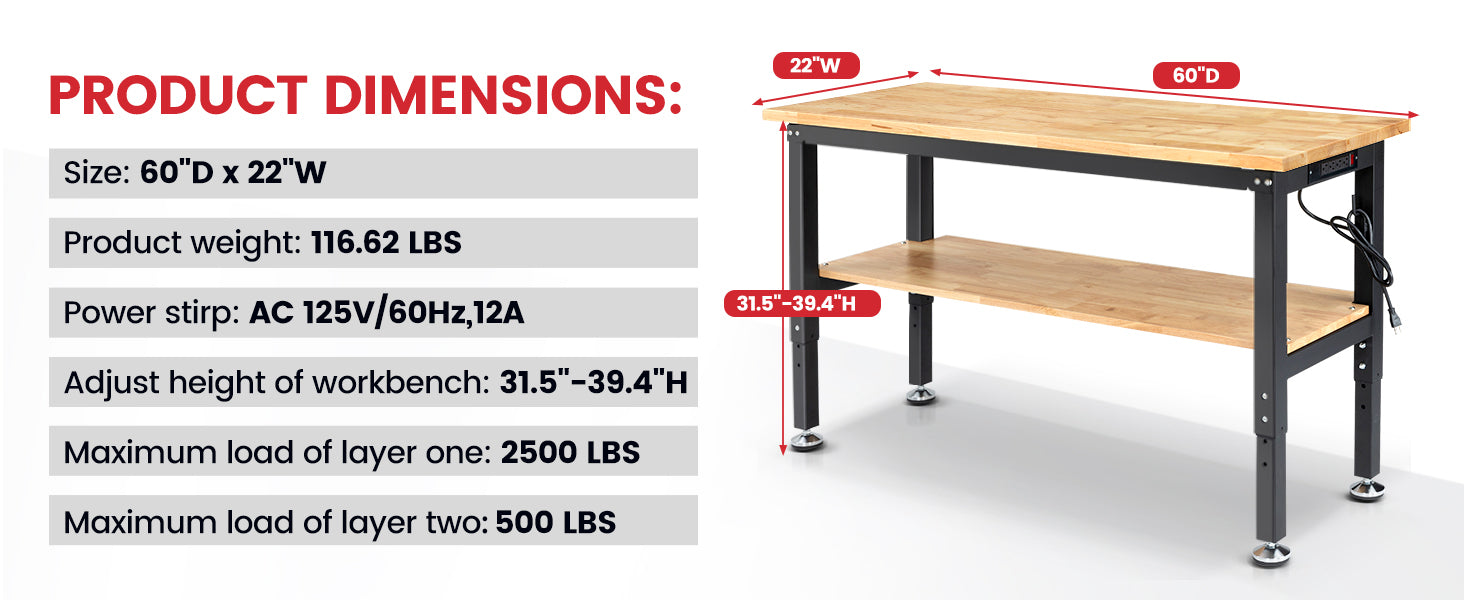 wb0102-plus-workbench-60-in-table-2-tier-with-pegboard-outlets-product-dimensions