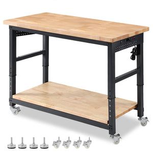 wb0202-workbench-60-in-adjustable-height-with-storage-shelf-front-view