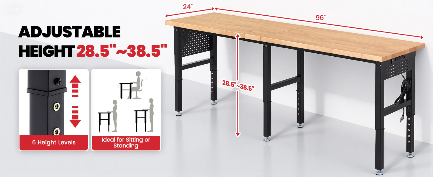 wb3003-workbench-96-in-extra-long-with-side-pegboards-outlets-adjustable-height