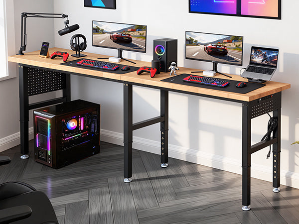 wb3003-workbench-96-in-extra-long-with-side-pegboards-outlets-versatile-applications-game-table