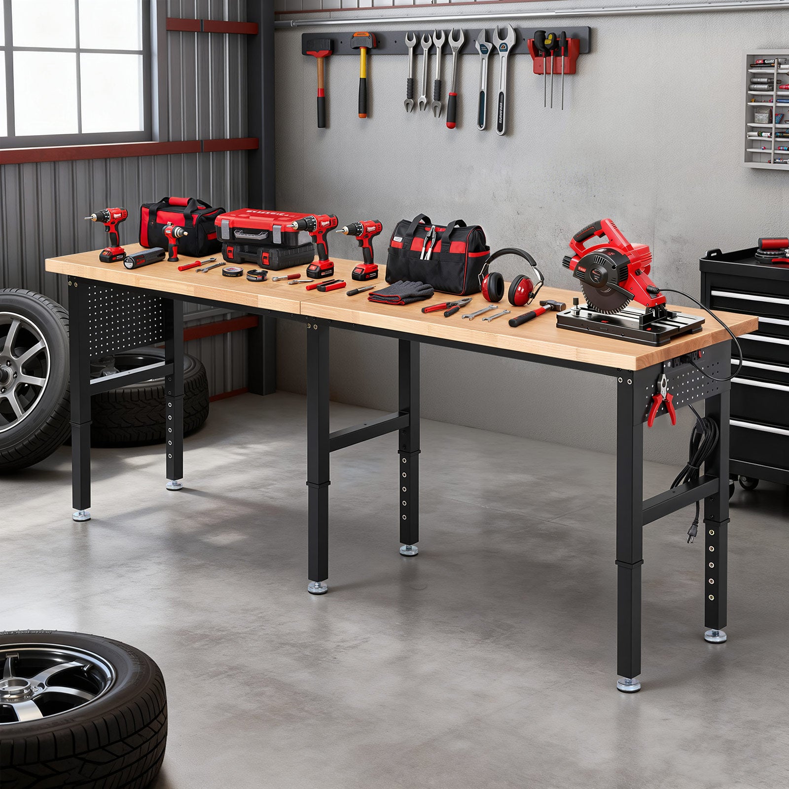 wb3003-workbench-96-in-table-adjustable-height-loading-5000lb-garbage-use