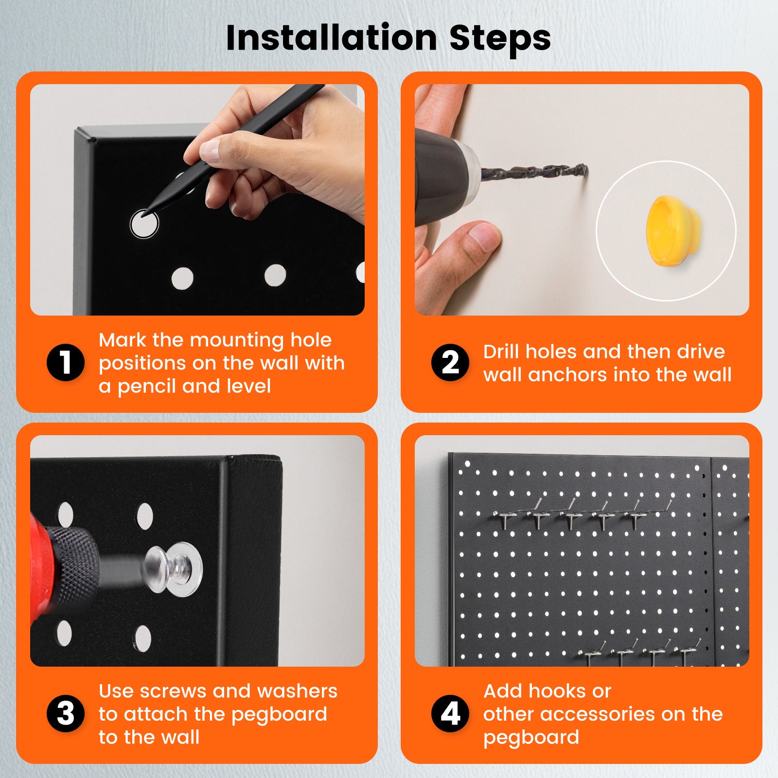 pegboard-24-16-metal-modular-wall-organizer-kit-installation-steps