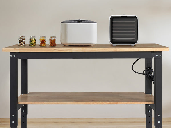 wb0101-plus-workbench-48-in-table-2-tier-with-pegboard-outlets-dining-table