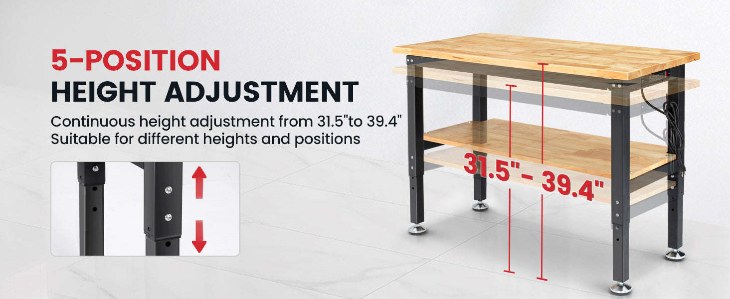 wb0101-plus-workbench-48-in-table-2-tier-with-pegboard-outlets-height-adjustable