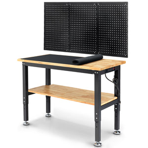 wb0101-plus-workbench-48-in-tabletop-pegboard-with-storage-shelf-front-view