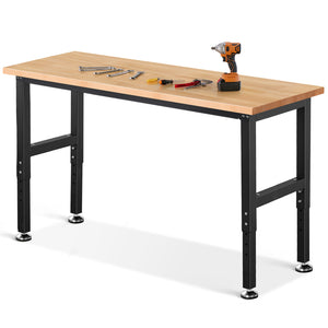 wb0102-light-workbench-60-in-table-adjustable-height-heavy-duty-front-view