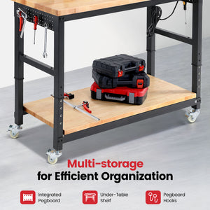 wb0202-workbench-60-in-adjustable-height-with-storage-shelf-double-layer-multi-storage