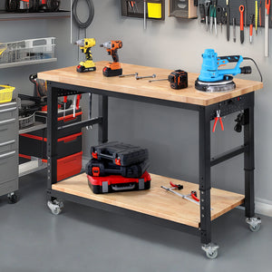 wb0202-workbench-60-in-adjustable-height-with-storage-shelf-garbage-use