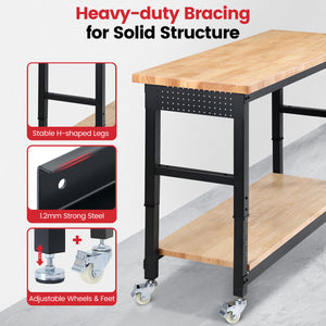 wb0202-workbench-60-in-adjustable-height-with-storage-shelf-stable-h-shaped-legs