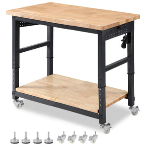 wb0205-workbench-48-in-adjustable-height-with-storage-shelf-front-view