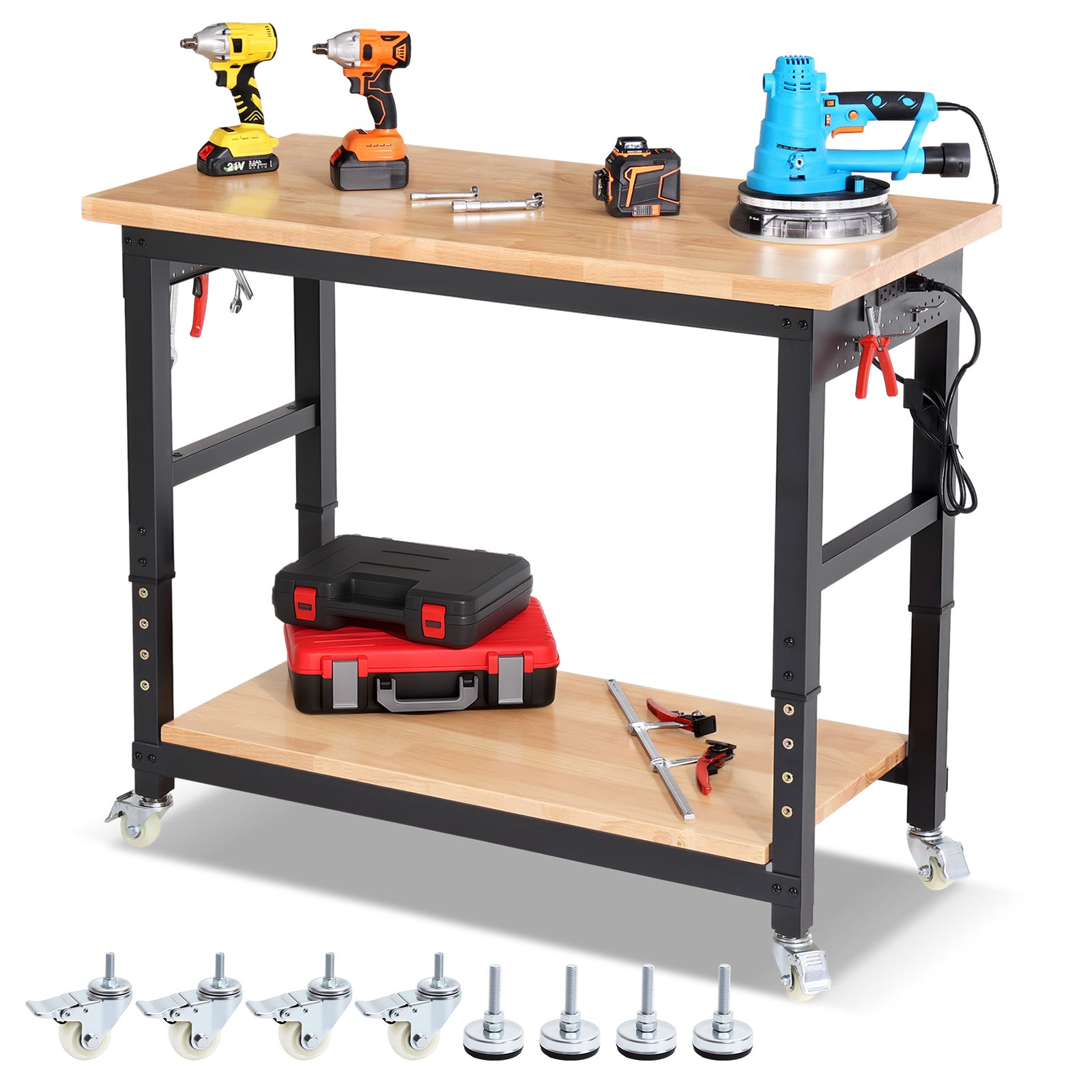 wb0205-workbench-48-in-adjustable-height-with-storage-shelf