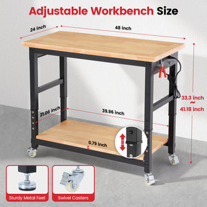 wb0205-workbench-48-in-adjustable-height-with-storage-shelf-product-dimension