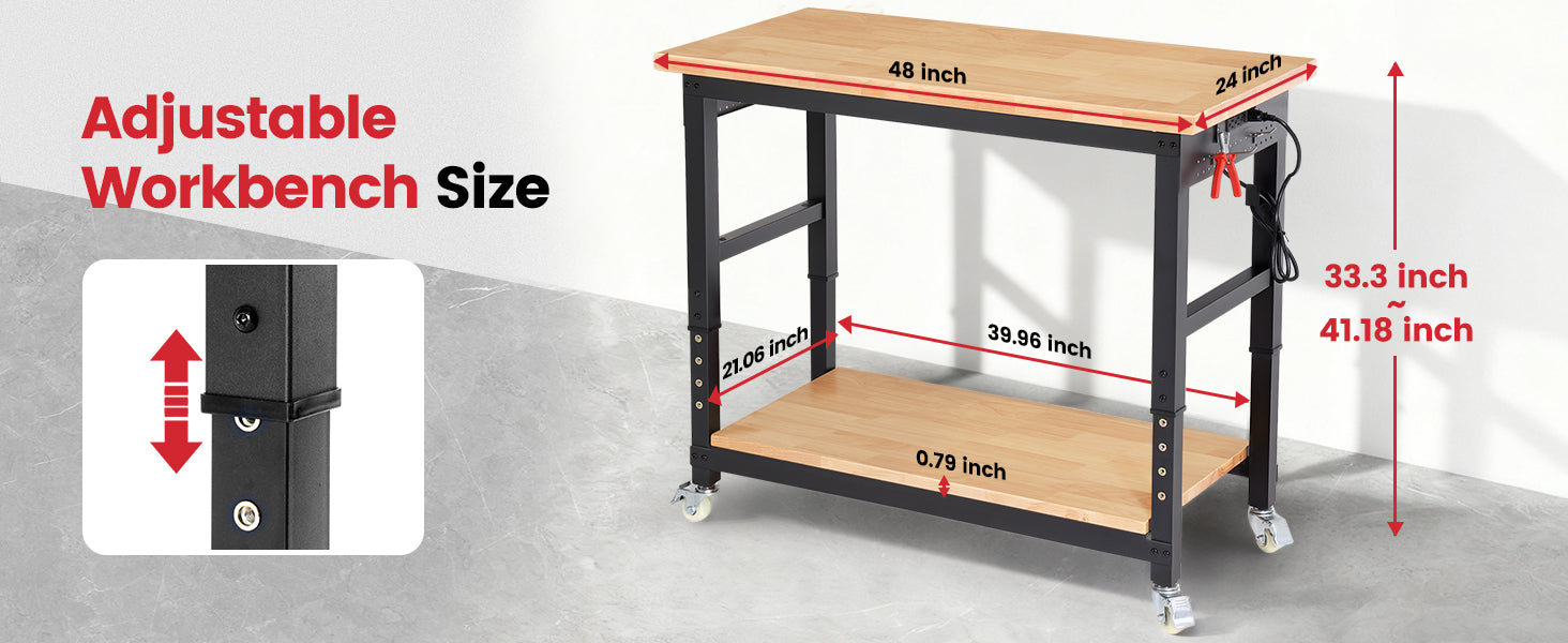 wb0205-workbench-48-in-table-2-tier-with-side-pegboards-outlets-adjustable-workbench-with-size
