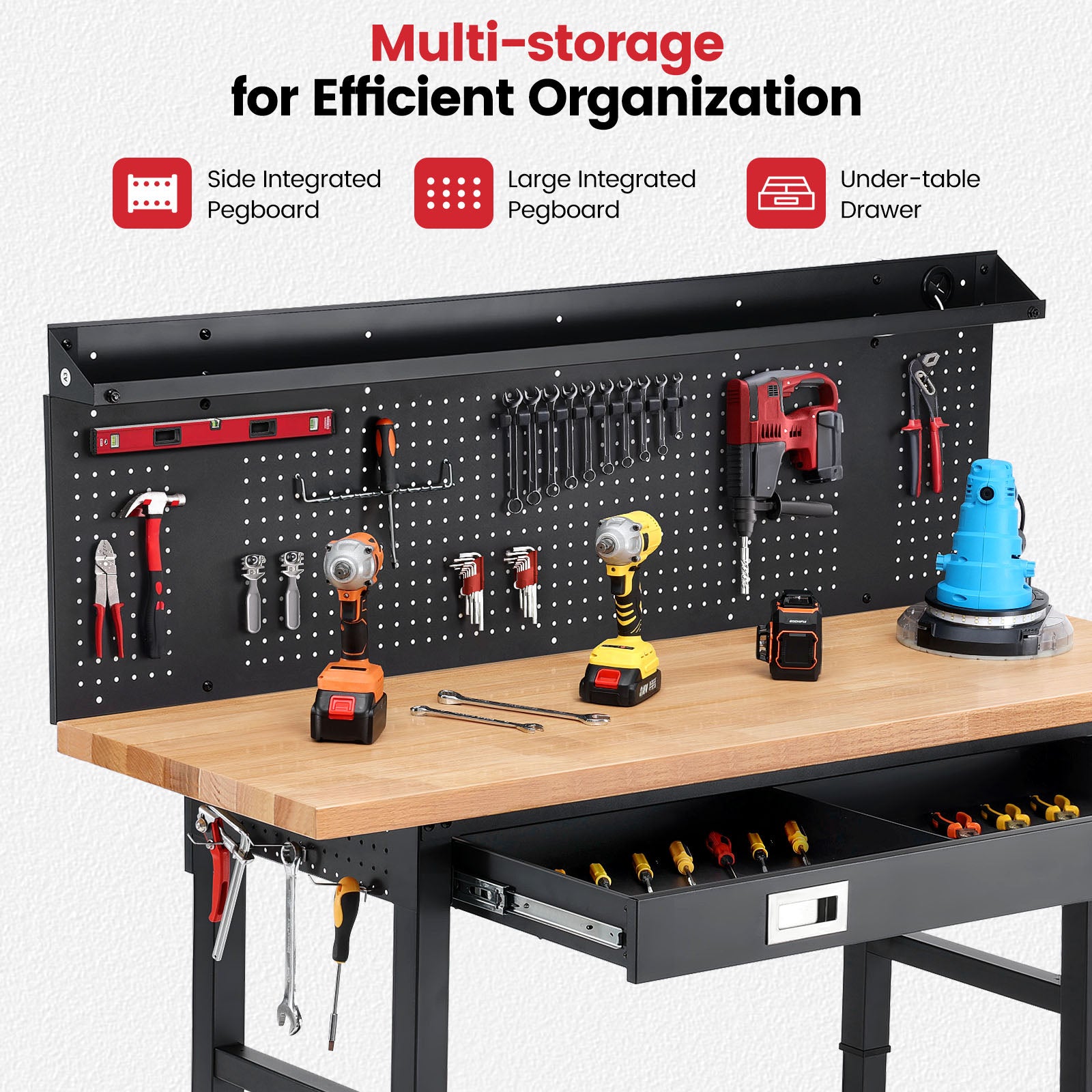 wb0301-plus-workbench-60-in-table-with-large-pegboard-drawer-storage-efficient-organization