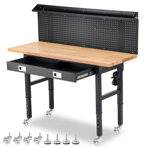 wb0301-plus-workbench-60-in-table-with-pegboard-drawer-storage-front-view