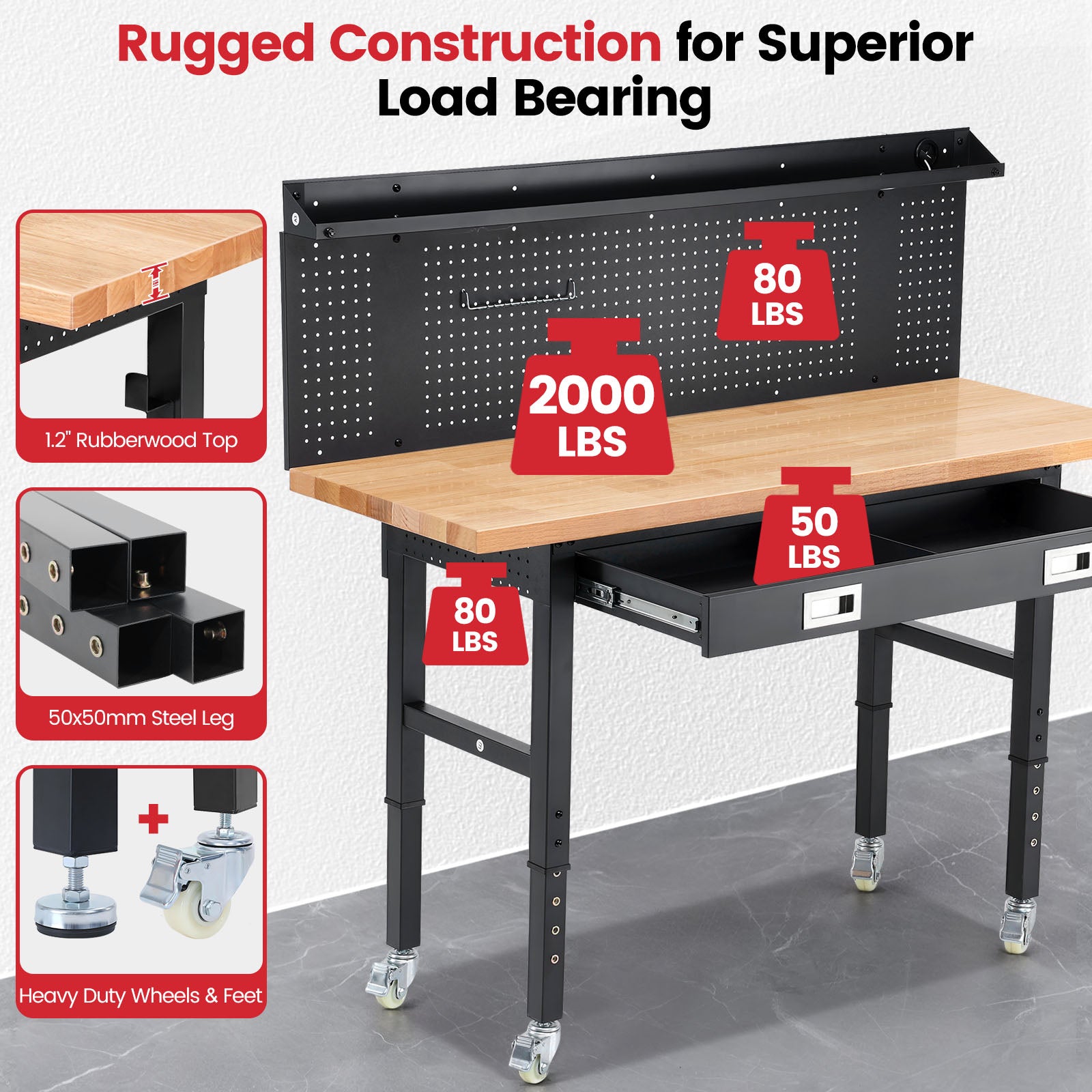 wb0301-plus-workbench-60-in-table-with-pegboard-drawer-storage-support-up-to-2000-lbs