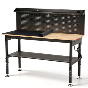 wb0502-workbench-60-in-adjustable-height-pegboard-storage-shelf-front-view