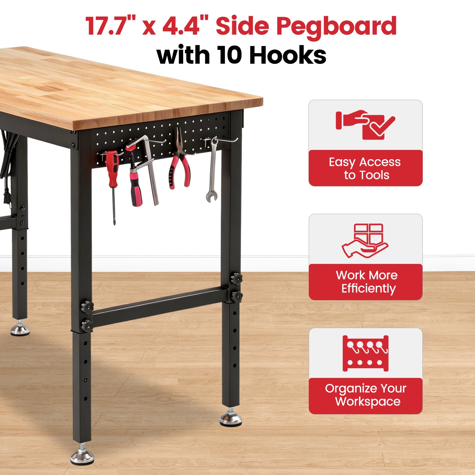 wb0601-workbench-48-in-table-side-pegboard-with-10-hooks