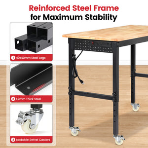wb0603-workbench-48-in-table-reinforced-steel-frame-with-wheels
