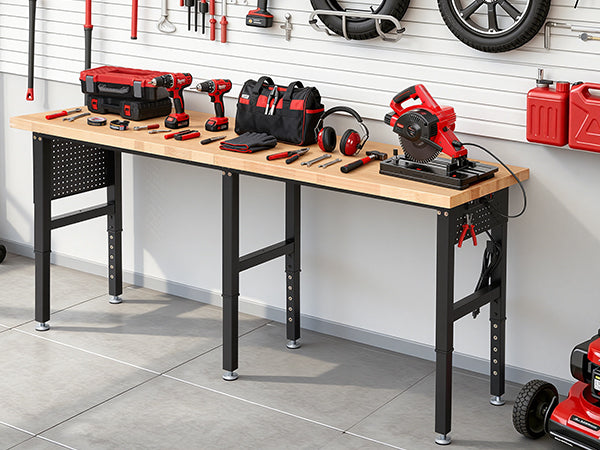 wb3002-workbench-84-in-heavy-duty-table-side-pegboards-with-outlets-versatile-applications-garage-table